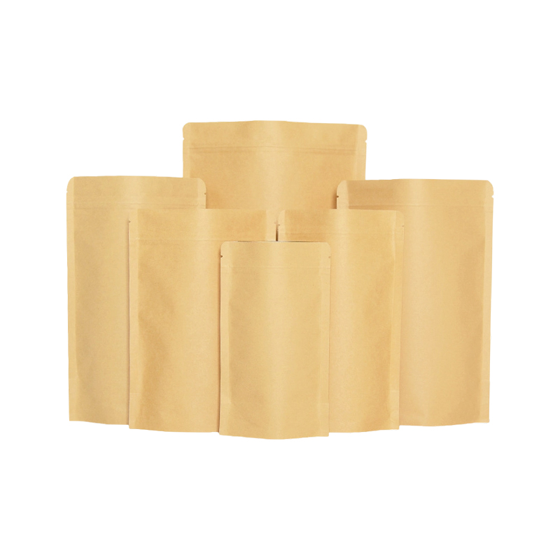 Zelfstaande verpakkingstas van kraftpapier