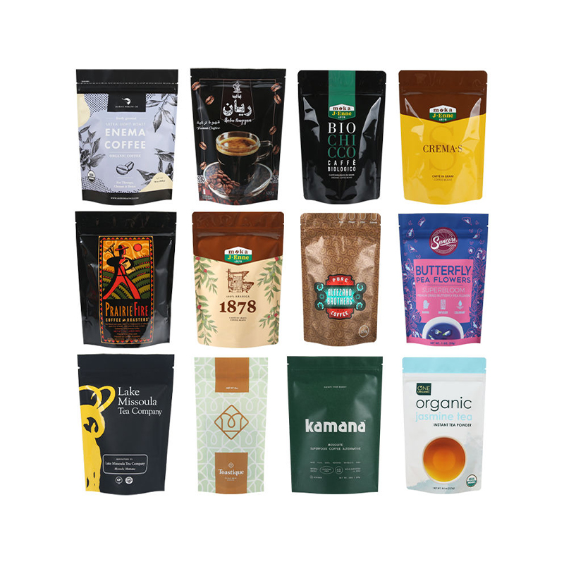Premium aluminiumfolie koffie-stazakje met klep